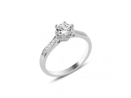 Stříbrný zásnubní prsten, prstýnek jako pro princeznu.