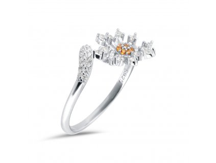 Stříbrný prsten TŘPYTIVÝ KVĚT od OLIVIE, nádherný dárek pro ženu