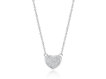 Stříbrný náhrdelník SRDÍČKO od OLIVIE. Krásný dárek pro přítelknyi, manželku, maminku, babičku.