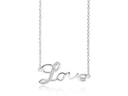 Stříbrný náhrdelník LOVE od OLIVIE řetízek LÁSKA
