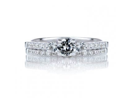 Dva stříbrné prstýnky od OLIVIE. Zásnubní prsten. Prstýnky pro zamilované.
