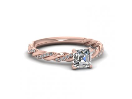 Stříbrný prsten AMORE ROSE, růžově zlacený od OLIVIE.