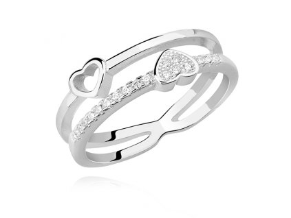 Stříbrný prstýnek TY a JÁ, krásný dárek z lásky nebo k Valentýnu. OLIVIE.