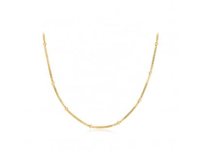 CHOKER GOLD pozlacený kuličkový stříbrný řetízek od OLIVIE 35+5 cm