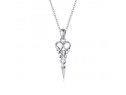 Stříbrný řetízek náhrdelník NŮŽKY - krásný dárek pro kadeřnice. OLIVIE - stříbrné šperky.