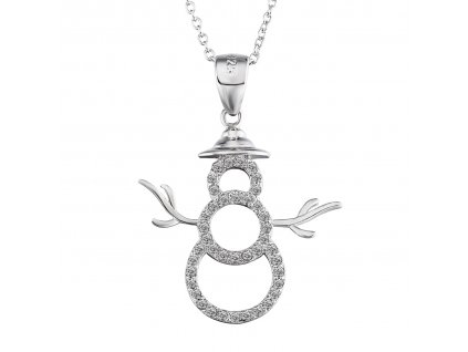 Stříbrný náhrdelník SNĚHULÁK od OLIVIE