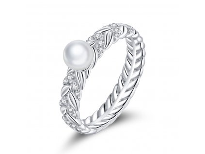 Stříbrný prsten s PERLOU od OLIVIE stříbro 925/1000 s puncem ryzosti