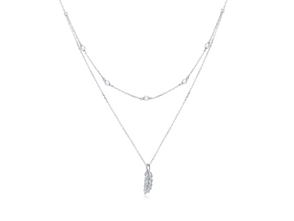 Stříbrný náhrdelník PÍRKO, krátký choker řetízek s perličkami od OLIVIE.cz