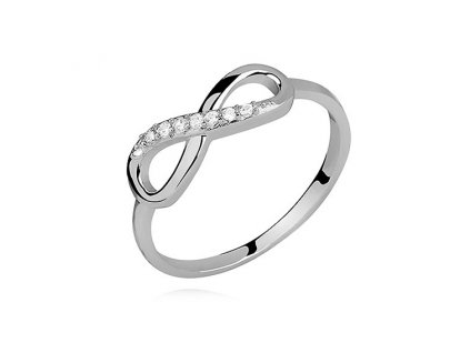 Stříbrný prsten se symbolem  NEKONEČNO koupíte v internetovém obchodě OLIVIE.cz.