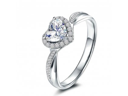 Stříbrný prsten SRDCE z lásky, darujte k Valentýnu!