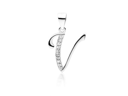 PÍSMENO V stříbrný přívěsek od Olivie.