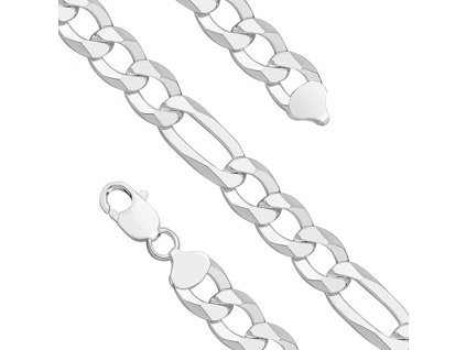Stříbrný pánský 50cm náhrdelník FIGARO rhodiovaný. Krásný dárek pro muže koupíte u OLIVIE - stříbrné šperky