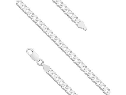Stříbrný pánský 50cm náhrdelník rhodiovaný od OLIVIE.