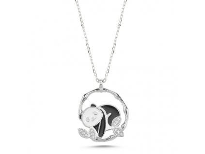 Stříbrný náhrdelník PANDA koupíte u OLIVIE.
