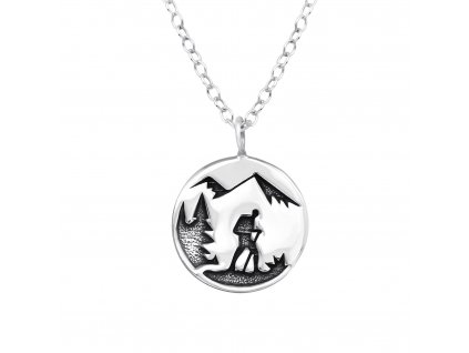 Stříbrný náhrdelník HORY koupíte u OLIVIE. Dárek pro turisty a cestovatele.