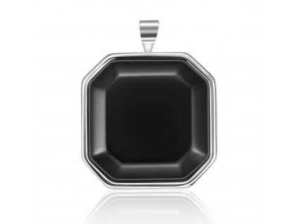 Stříbrný přívěsek BLACK ONYX, přírodní kámen. Luxusní dárek pro muže, tatínka, partnera, manžela. Koupíte u OLIVIE.cz