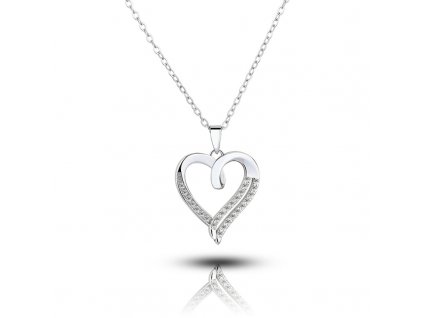 Stříbrný náhrdelník SRDCE ze stříbrnictví od OLIVIE. Krásný dárek z lásky pro ženu.
