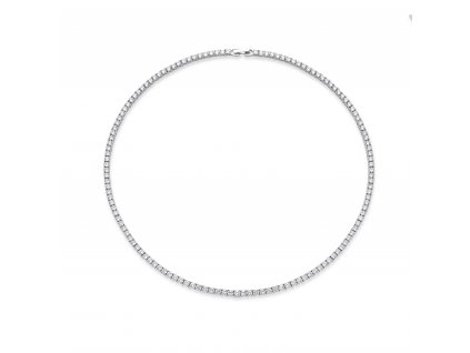 Stříbrný tenisový 40cm/3mm náhrdelník ze stříbrnictví OLIVIE. Hodnotný a luxusní dárek pro ženu.