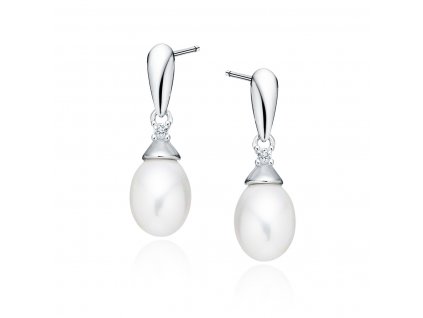 Stříbrné náušnice PERLA od OLIVIE perlové luxusní