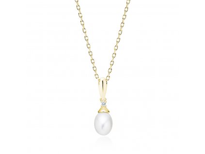 Stříbrný luxusní náhrdelník PERLA GOLD