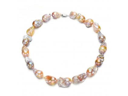 Perlový náhrdelník BAROKO ze smíšených barokních perel ze stříbrnictví OLIVIE.