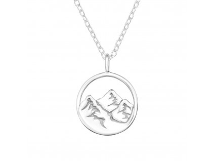 Stříbrný náhrdelník SILVER MOUNTAIN - HORY ze stříbrnictví OLIVIE.