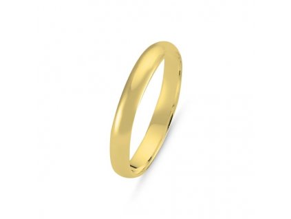 Snubní půlkulatý stříbrný prsten GOLD pozlacený ze stříbrnictví OLIVIE.