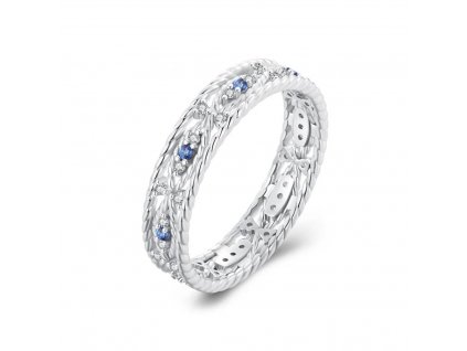 Stříbrný prsten pro štěstí MODRÉ OKO ze stříbrnictví OLIVIE.