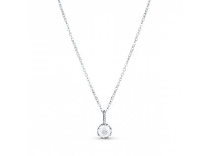 Stříbrný náhrdelník MĚSÍČNÍ KÁMEN ze stříbrnictví OLIVIE. Pravý přírodní kámen.
