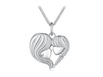 Stříbrný náhrdelník MÁMA A DCERA ze stříbrnictví OLIVIE. Nejkrásnější dárek pro maminku.
