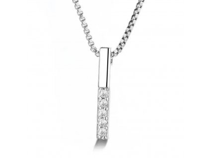 Moderní stříbrný náhrdelník VALENCIE ze stříbrnictví OLIVIE. Nejkrásnější dárek pro ženu k Vánocům nebo narozeninám.