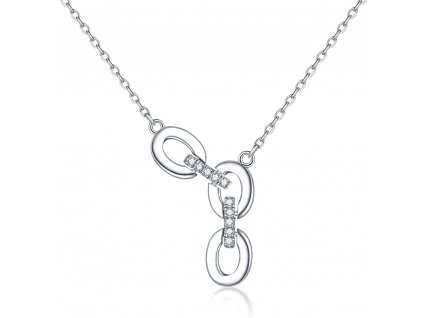 Stříbrný moderní náhrdelník ŘETĚZ ze stříbrnictví OLIVIE.