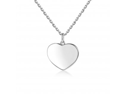 Stříbrný náhrdelník SRDÍČKO vhodný ke gravírování. Nejkrásnější dárek z lásky. Stříbrnictví OLIVIE.