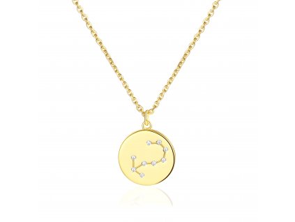 Stříbrný náhrdelník souhvězdí zvěrokruhu ŠTÍR GOLD - dokonalý narozeninový dárek ze stříbrnictví OLIVIE.