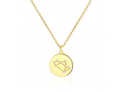 Stříbrný náhrdelník souhvězdí zvěrokruhu STŘELEC GOLD - dokonalý narozeninový dárek ze stříbrnictví OLIVIE.