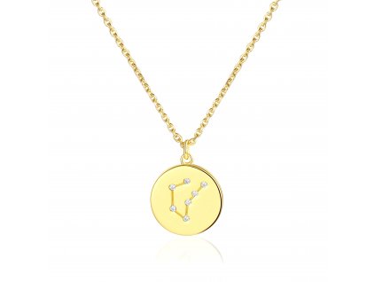 Stříbrný náhrdelník souhvězdí zvěrokruhu KOZOROH GOLD - dokonalý narozeninový dárek ze stříbrnictví OLIVIE.