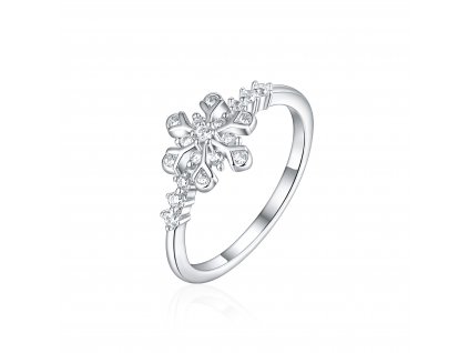 Stříbrný prsten SNĚHOVÁ VLOČKA ze stříbrnictví OLIVIE. Nejkrásnější vánoční dárek.