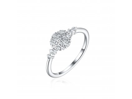 Stříbrný prsten SNĚHOVÁ VLOČKA ze stříbrnictví OLIVIE. Špičková kvalita! Nejkrásnější vánoční dárek pro ženy.
