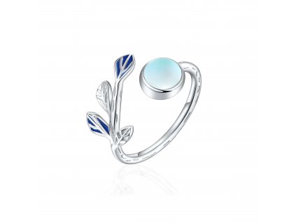 Velikostně nastavitelný stříbrný prsten MĚSÍČNÍ KÁMEN ze stříbrnictví OLIVIE.