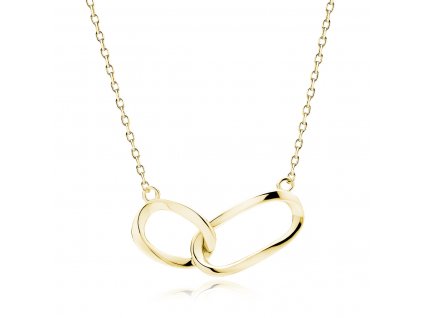Stříbrný náhrdelník ŘETĚZ GOLD pozlacený 14K zlatem.