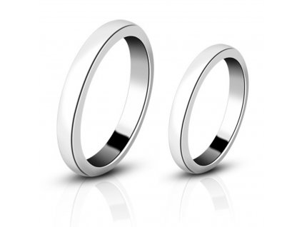 Snubní stříbrný 3mm prsten ze stříbrnictví OLIVIE.