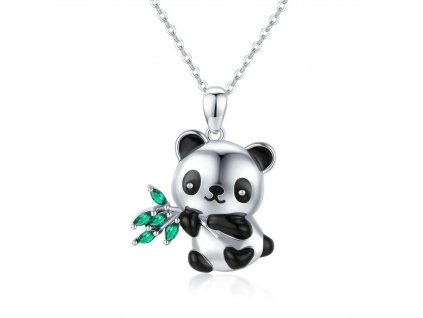 Stříbrný náhrdelník PANDA ze stříbrnictví OLIVIE.