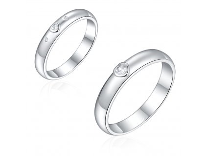 Snubní stříbrný prsten SRDCE od OLIVIE.