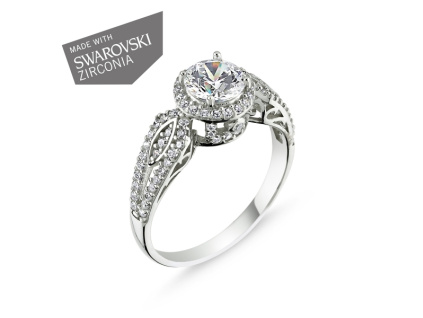 stříbrný prsten Swarovski OLIVIE
