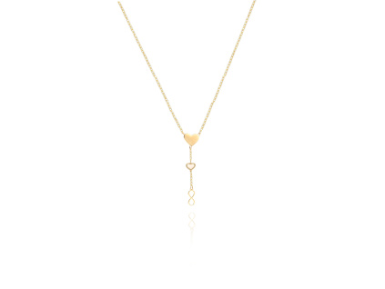 MOISS náhrdelník ze žlutého zlata SRDCE