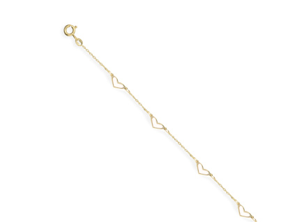 MOISS náramek ze žlutého zlata SRDCE