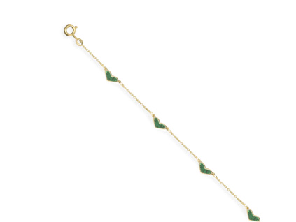 MOISS náramek ze žlutého zlata SRDCE