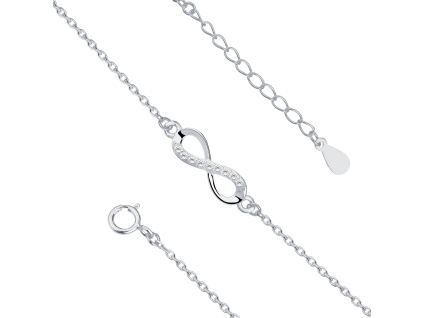 Stříbrný náramek NEKONEČNO od Olivie.