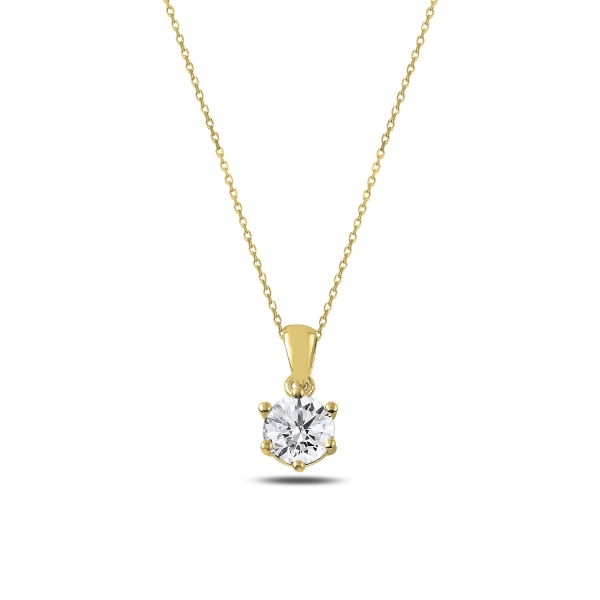 OLIVIE Stříbrný řetízek GOLD se zirkonem 3156 Ag 925; ≤2,4 g.