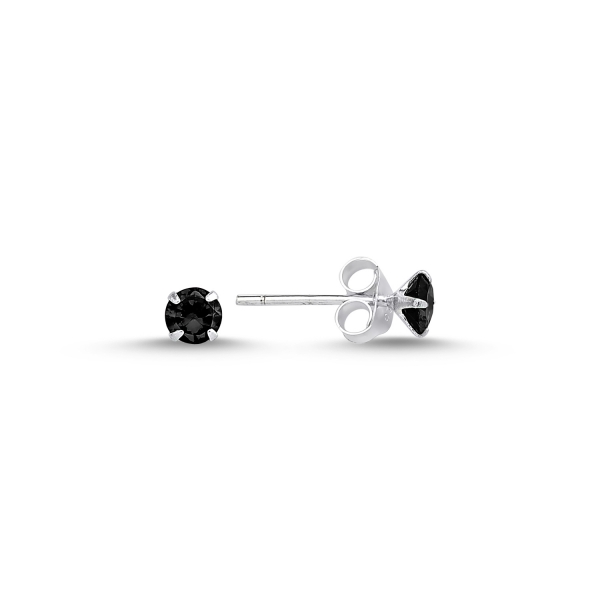 OLIVIE Stříbrné náušnice 4 mm BLACK 3843 Ag 925; ≤0,4 g.